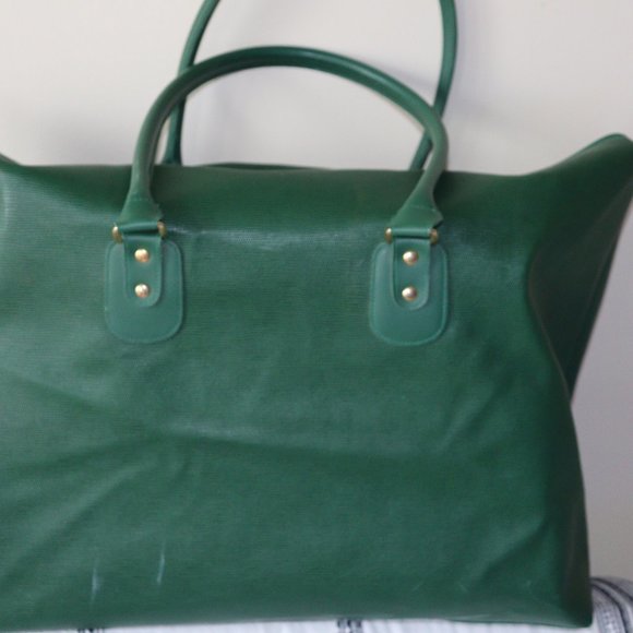 Christian Dior Perfume Lg Green Weekender Tote Bag - Picture 6 of 9